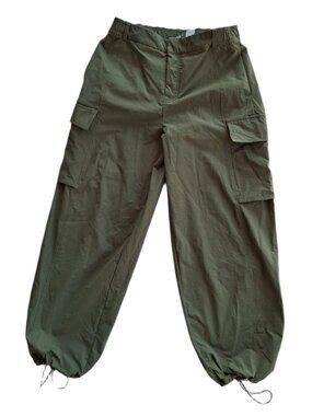 Calia Olive Green Cinchable Wide Leg Cargo Pants Size M - Nyluxe Tech